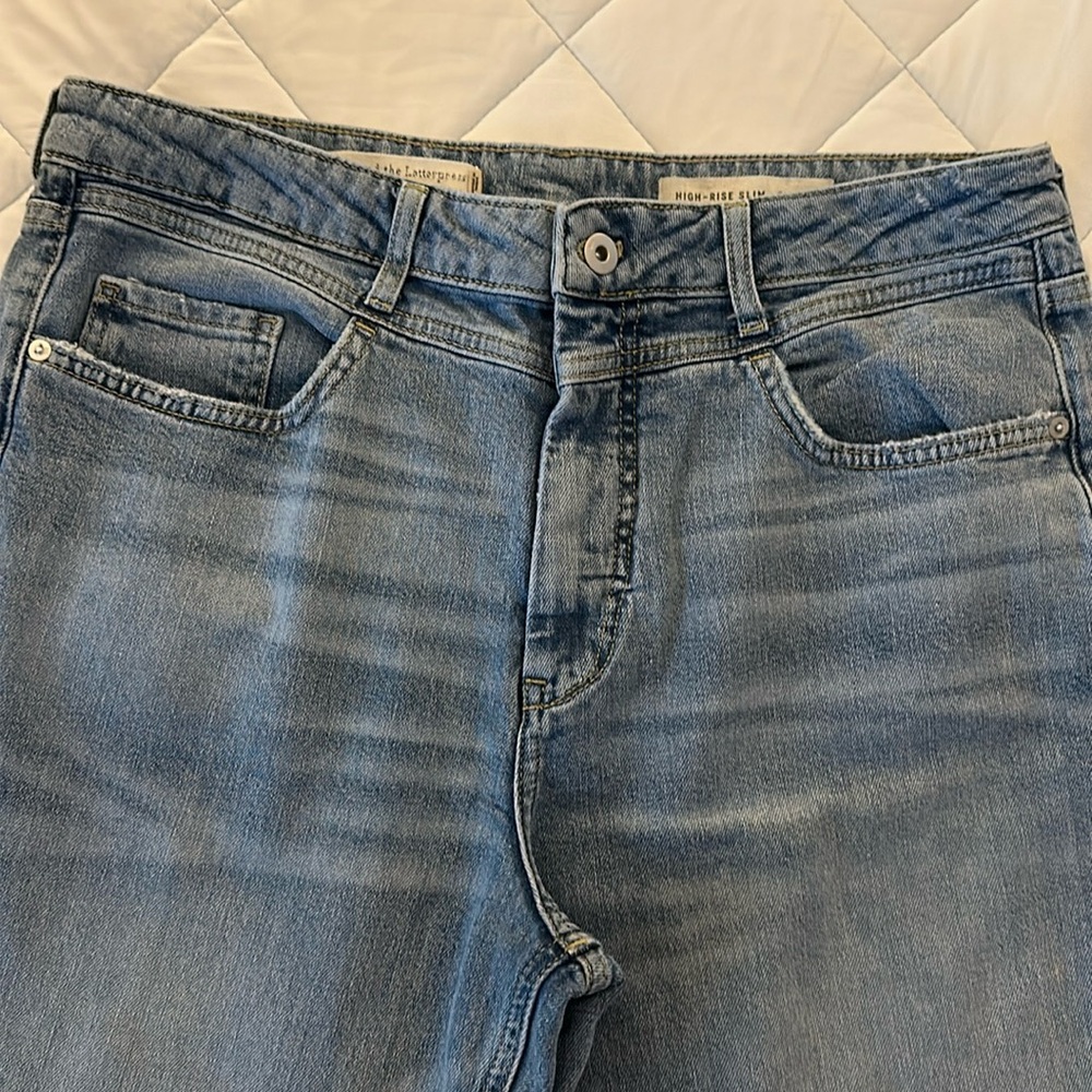 Pilcro and the Letterpress High Rise Slim Straight